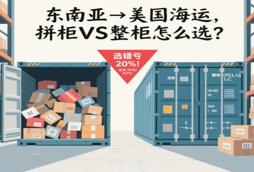 拼柜VS整柜：東南亞到美國海運(yùn)，選錯(cuò)直接虧20%! 　